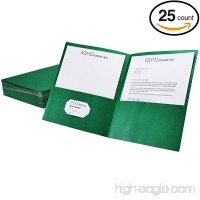 File-EZ Two-Pocket Folders  Green  25-Pack  Textured Paper  Letter Size (EZ-32560) - B077BGS8CK