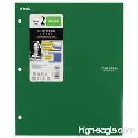 Five Star 2 - Pocket Folder  Stay-Put Tabs  Plastic. No Prongs (GREEN) - B079MC29Z3