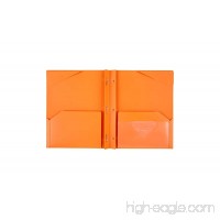 Five Star Plastic Folder with Prongs 2 Pockets (ORANGE) - B074BZ2RVX