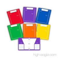 New Generation - One - 2 Pocket Folder/Portfolio Vertical Pockets  6 PACK  Heavy Duty 3 Hole Punch - Assorted 6 Fashion colors UV Glossy Laminated folders. - B01M23OHGP