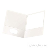 Oxford 51704EE Showfolio Laminated Twin Pocket Folders  Letter Size  White  25 per Box (51704) - B000DLBUV4