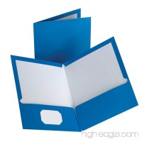 Oxford Laminated Twin-Pocket Folders  Blue  Pack Of 10 (51751) - B000GATYJC
