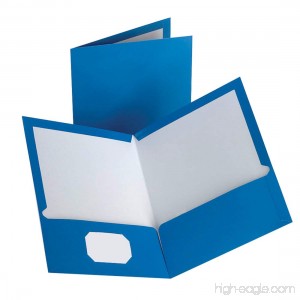 Oxford Laminated Twin-Pocket Folders Blue Pack Of 10 (51751) - B000GATYJC