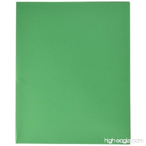 School Smart Heavy Duty 2 Pocket Folder - 8 1/2 x 11 inch - Pack of 25 - Green - B003U6VUKK