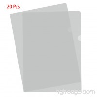 Warmter 20PCS Clear Document Folder Project Pockets  Letter/A4 Size - B06XPKNQZ6