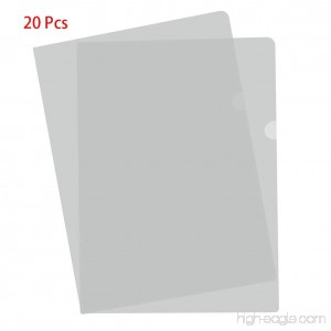 Warmter 20PCS Clear Document Folder Project Pockets Letter/A4 Size - B06XPKNQZ6