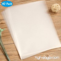 Yarachel 40PCS L-Type Plastic Folder - 18C Transparent Clear Document Folder for A4 Size Paper Sleeves - B0784SQ557