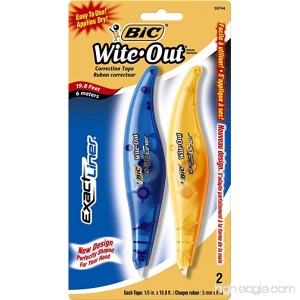 BIC Wite-Out Brand Exact Liner Correction Tape White 2-Count (3 packs 6 Tapes total) - B000F2PFLW