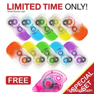 Fullmark 2018 Back To School Value Pack Model E Correction Tape 0.2 X 236 Inches each 10-pack + 1 FREE GLUE ROLLER worth $6.99 - B01ESLTK5W