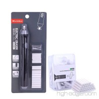 Kciline Electric Eraser Kit/Erasers for Kids Pencil Eraser，Automatic Portable Rubber Pencil Electric Eraser with 92pcs Eraser Refills (Black) - B07BXR2GFK
