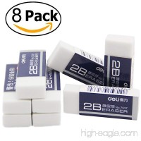 Deli 8 Count 2b White Soft Erasers Bulk  NO.7537 (WB6-Z1) - B0784DJRSL