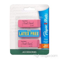 Paper Mate Pink Pearl Erasers  Large  3 Count - B0014483FK