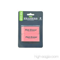 PEN+GEAR Smudge-Proof Pink Erasers 2 Count - B0751YPS4F