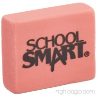 School Smart Latex Free Block Eraser 1 1/8 x 15/16 x 3/8- Inch  Pink  Box of 80 (000786) - B003U6MT8W