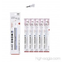 Tombow MONO Zero Eraser  2.3mm Round Tip Pen-Style Eraser & 5 packs (10 pieces) of Refills Value Set - B07119F9K4